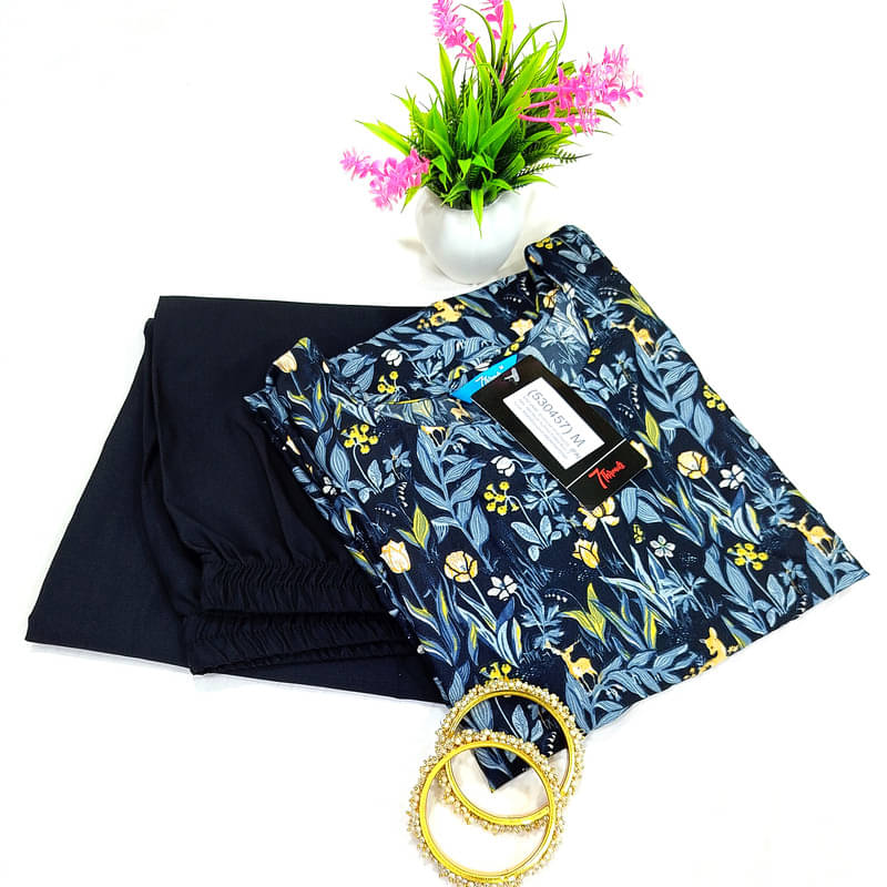 1 Stop Fashion Pack of 1 Crepe Printed A-line Women's Kurti - ( Multicolor2 )     			1 Stop Fashion Pack of 1 Crepe Printed A-line Women's Kurti - ( Multicolor2 )