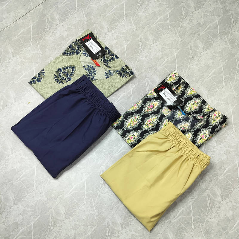     			1 Stop Fashion Pack of 2 Crepe Printed A-line Women's Kurti - ( Multicolor5 )