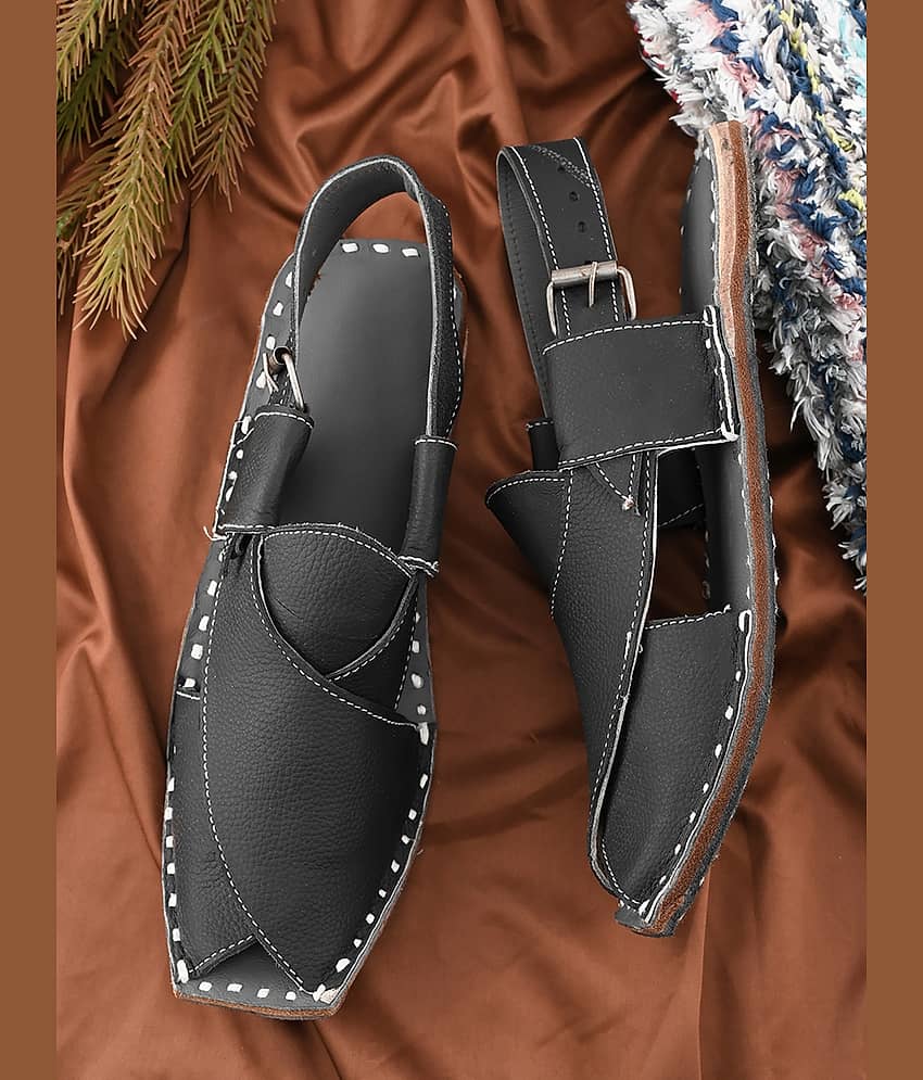Anjaneya Creations Black Men's Mule - Ethnic Shoes | Buy online on ZillyBuy