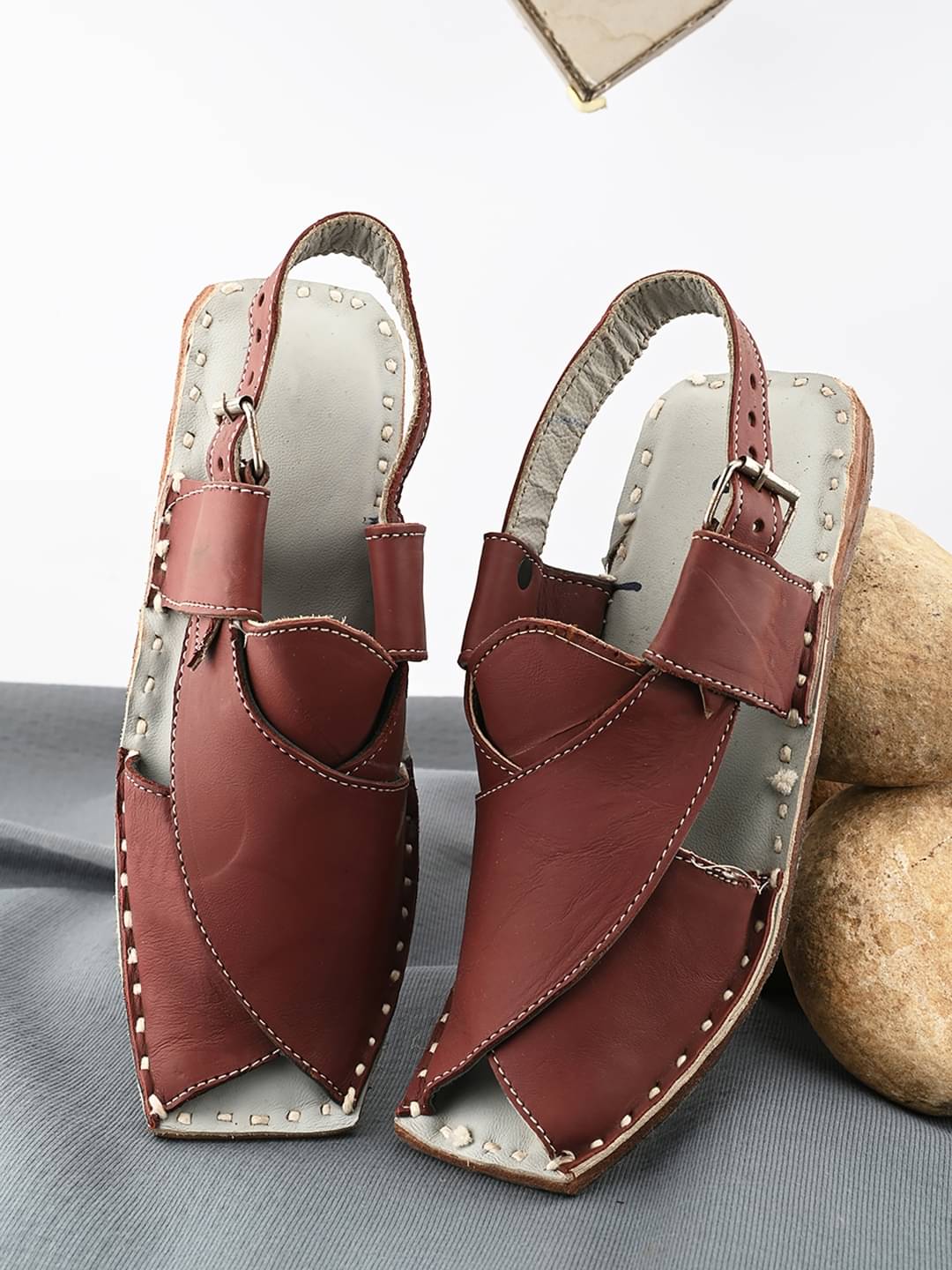     			Anjaneya Creations Red Men's Mule