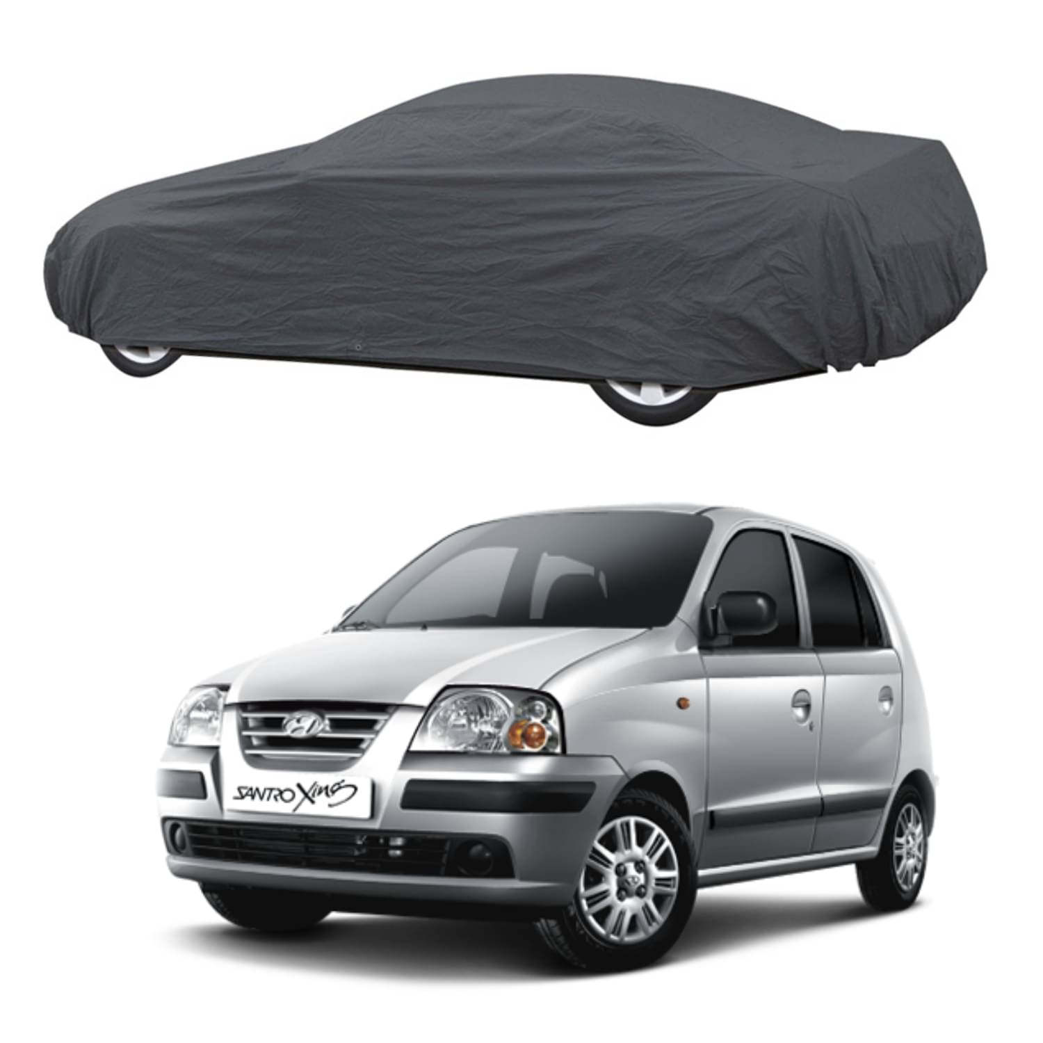    			CARNEST Car Body Cover for Hyundai Santro [2000-2003] Without Mirror Pocket ( Pack of 1 ) , Grey
