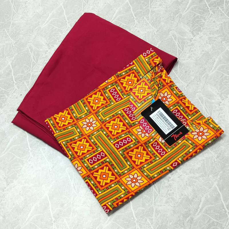     			Ethnic Basket Pack of 1 Crepe Self Design A-line Women's Kurti - ( Orange )
