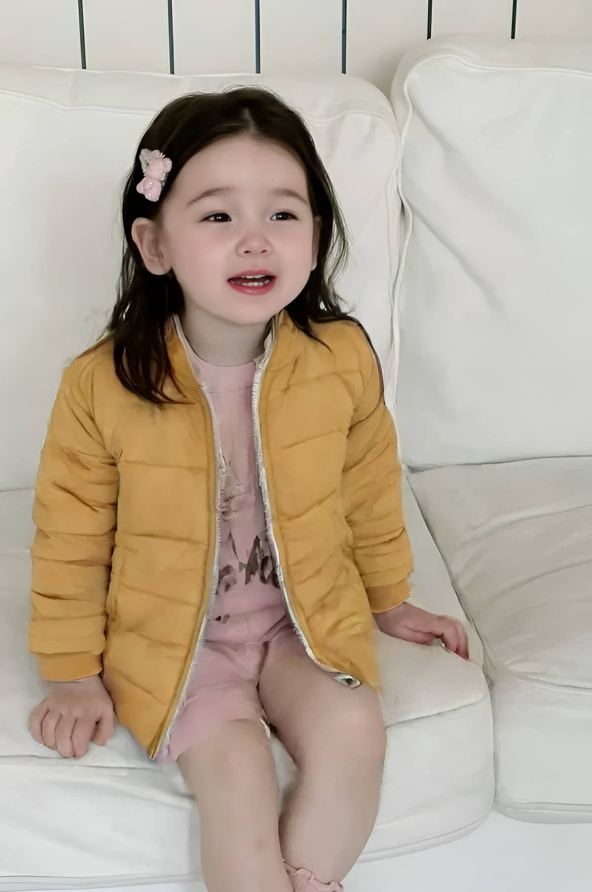 PLUS PARADISE Girls Polyester Quilted & Bomber For ( Pack of 1 , Mustard ) PLUS PARADISE Girls Polyester Quilted & Bomber For ( Pack of 1 , Mustard )