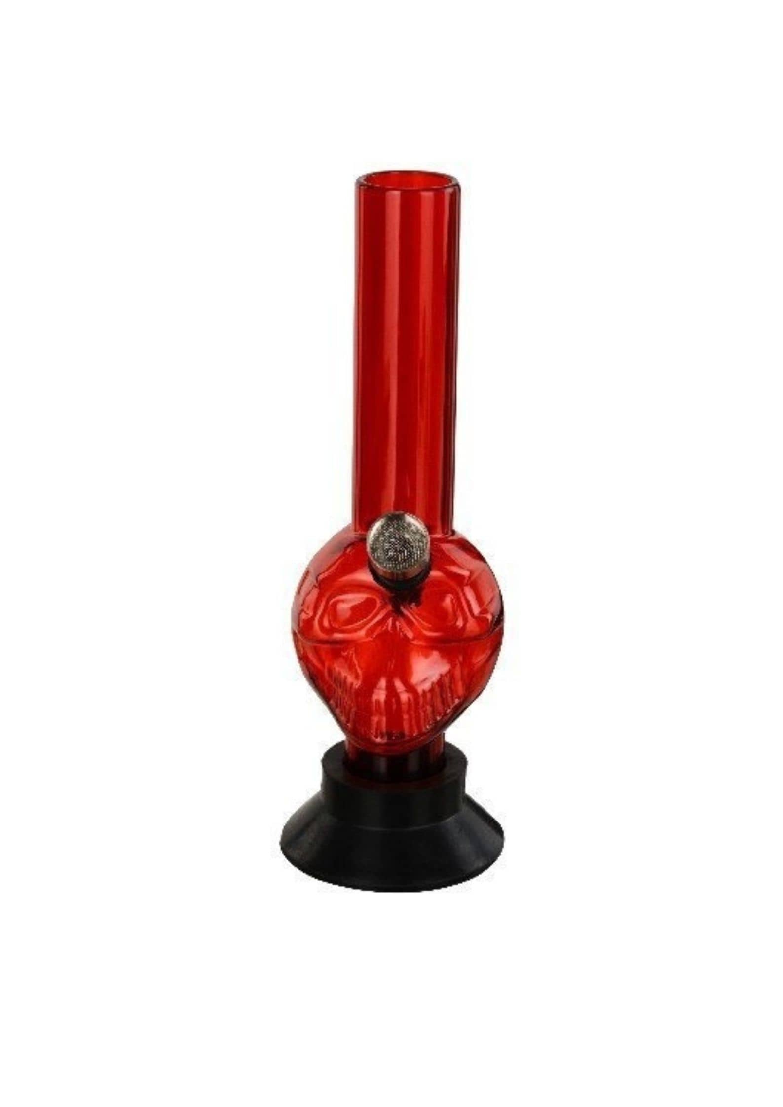 PUFF SMART Acrylic Bong 8 Inch (Waterpipe) Color - Red
