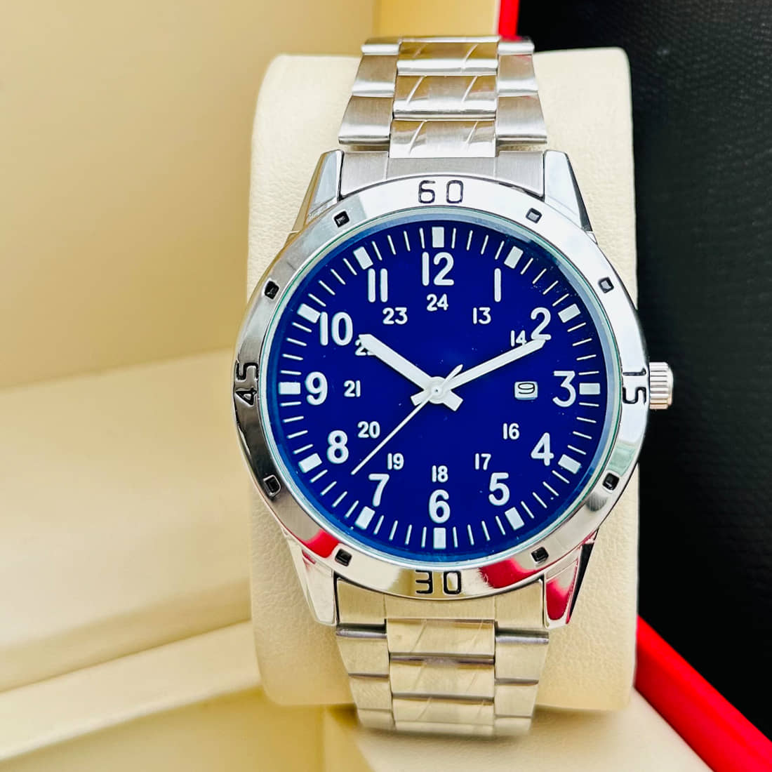 REESKY Silver Stainless Steel Analog Men's Watch