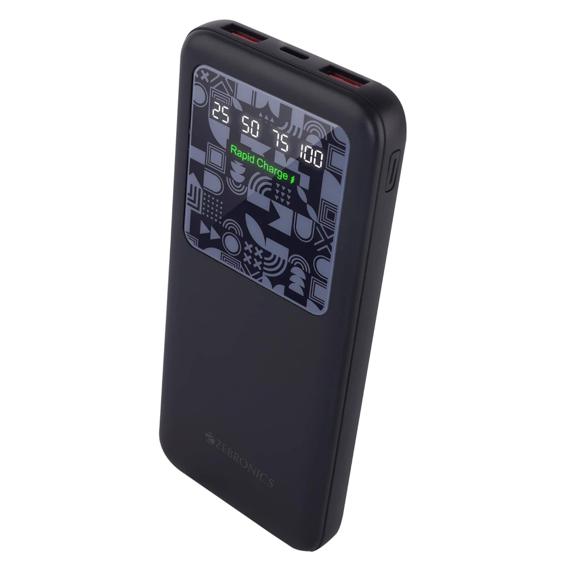 Zebronics 10000 Mah 5v 3a Li Polymer Power Bank for Home & Daily Use