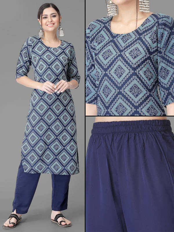 1 Stop Fashion Pack of 1 Crepe Printed A-line Women's Kurti - ( Multicolor ) 1 Stop Fashion Pack of 1 Crepe Printed A-line Women's Kurti - ( Multicolor )
