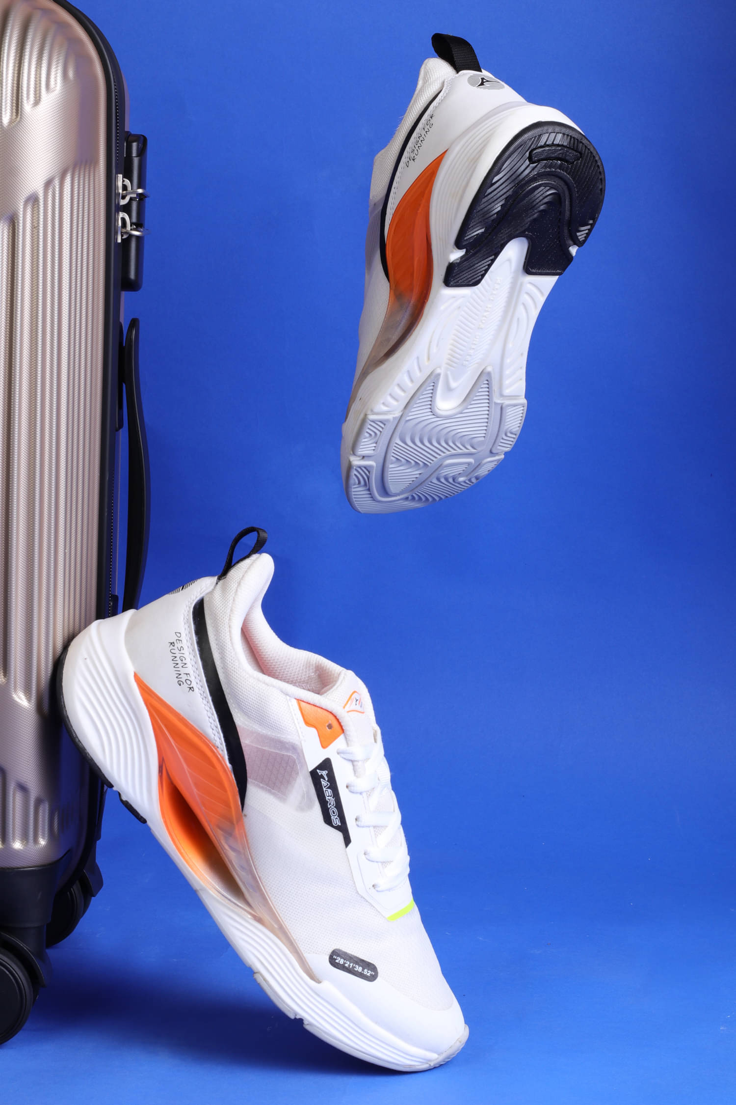 Abros FOSSIL White Men's Sports Running Shoes     			Abros FOSSIL White Men's Sports Running Shoes