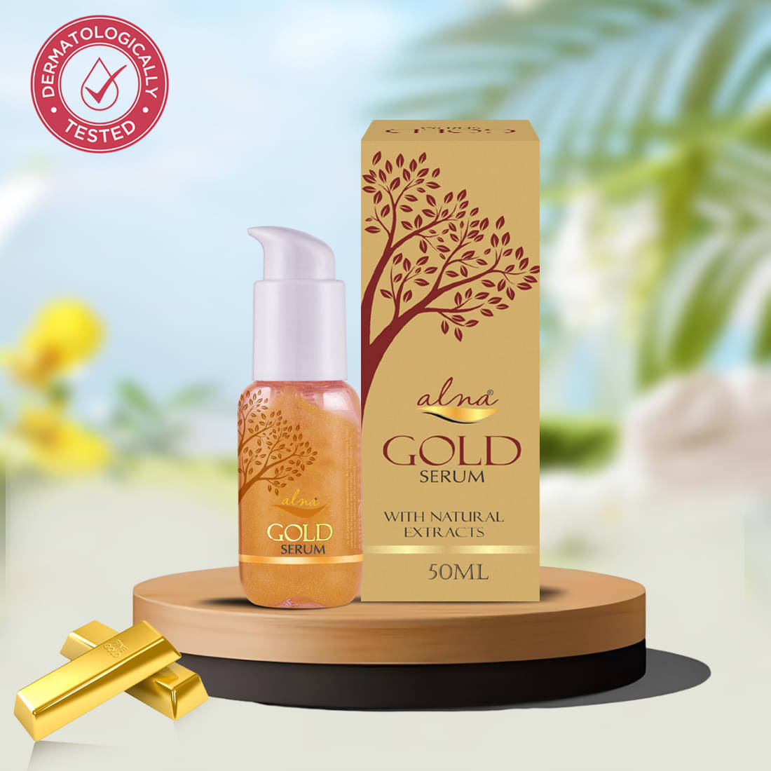     			Alna Gold Serum 50ml With Natural Extracts For All Skin Type , Pack of 1