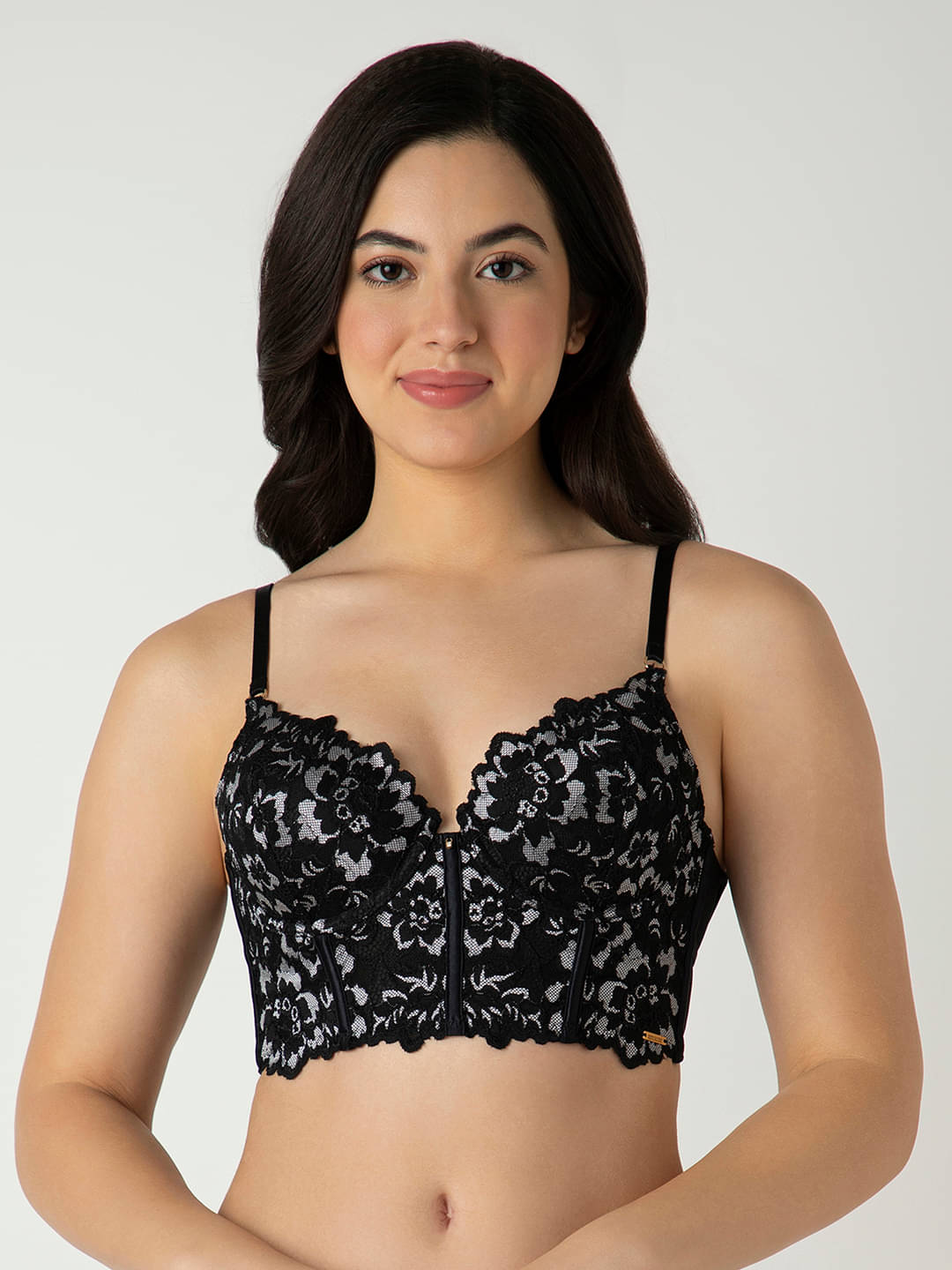     			Amante Pack of 1 Nylon Lightly Padded Bralette Bra For Women ( Black )