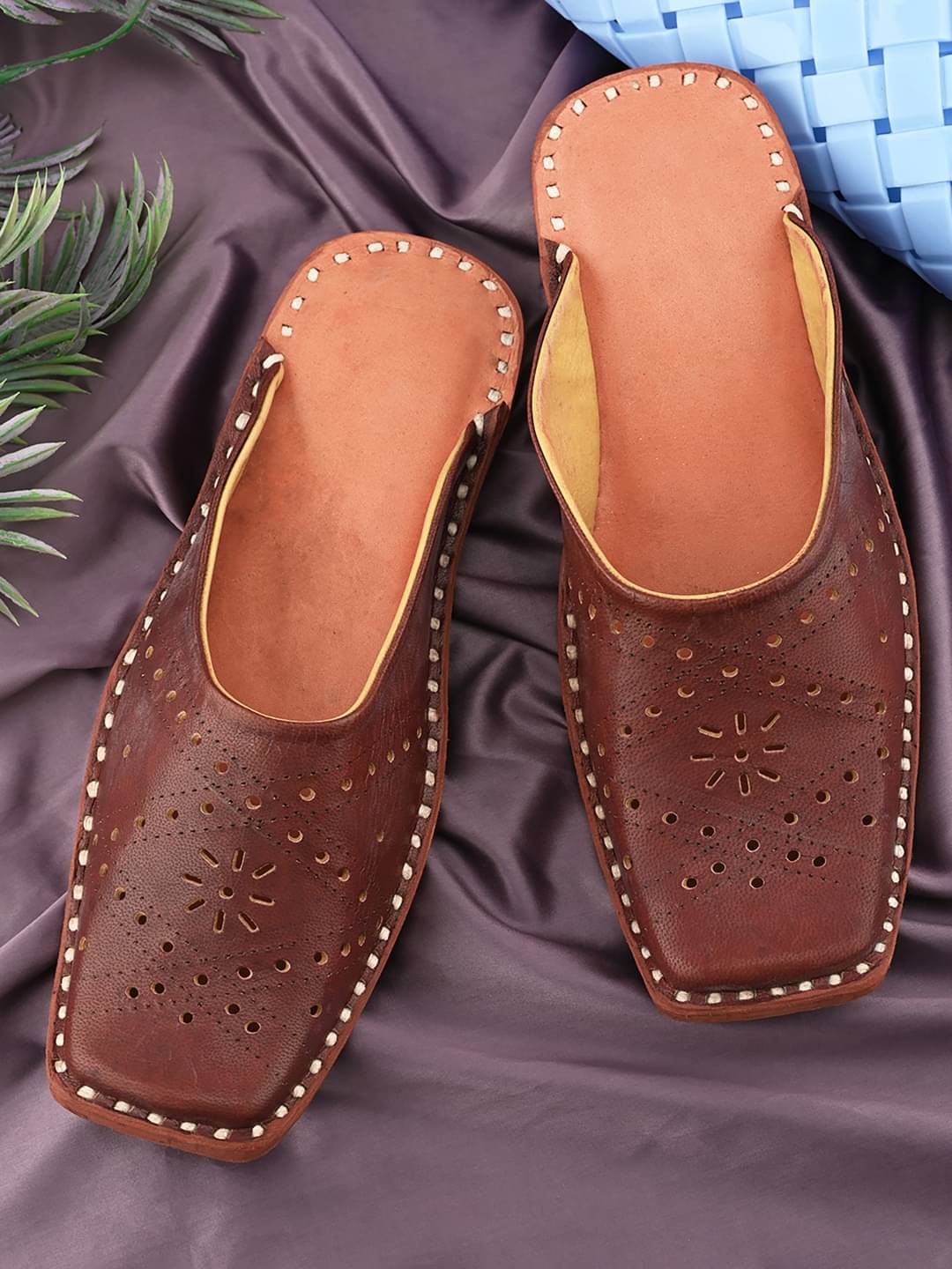     			Anjaneya Creations Brown Men's Mule