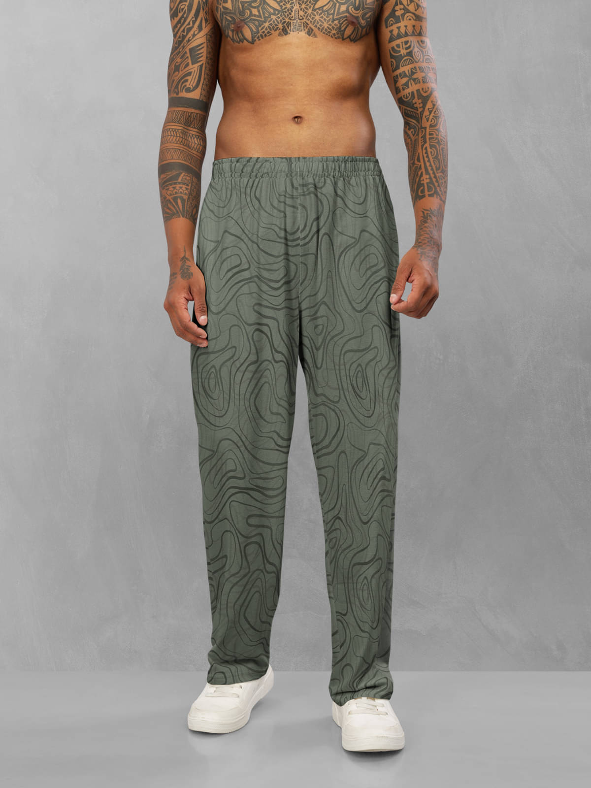     			BULLMER Olive Green Cotton Blend Men's Trackpants ( Pack of 1 )