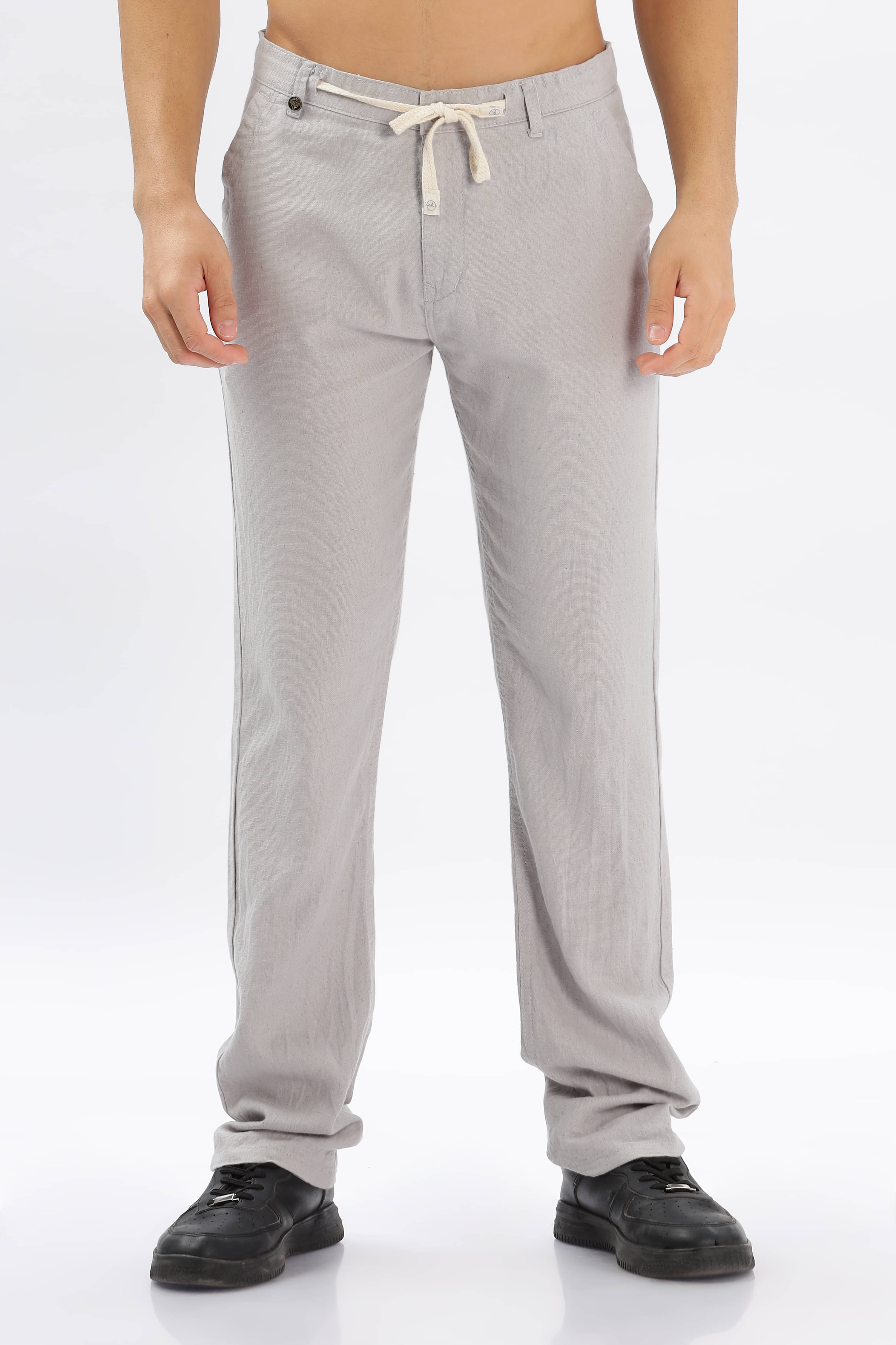     			COLOR HUNT Tapered Flat Men's Chinos - Light Grey ( Pack of 1 )