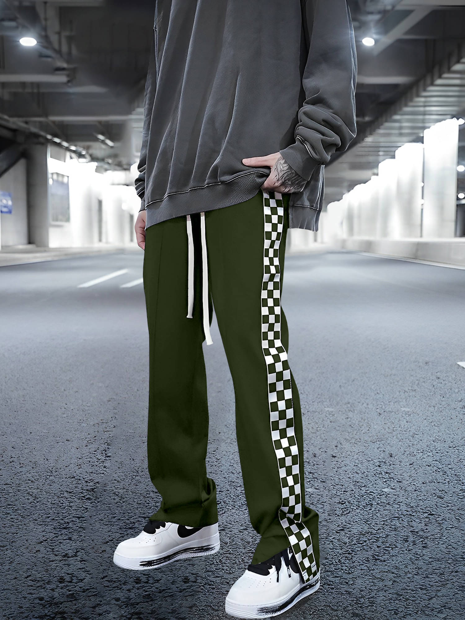 FTX Olive Green Lycra Men's Trackpants ( Pack of 1 ) FTX Olive Green Lycra Men's Trackpants ( Pack of 1 )