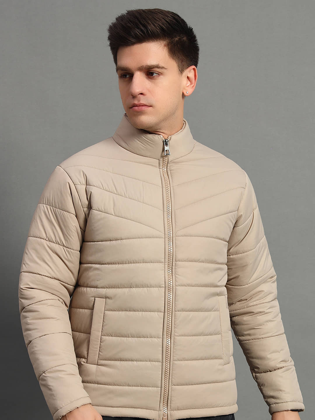 GET GOLF Polyester Men's Quilted & Bomber Jacket - Dark Grey ( Pack of 1 ) - Jackets & Coats | Buy online on ZillyBuy