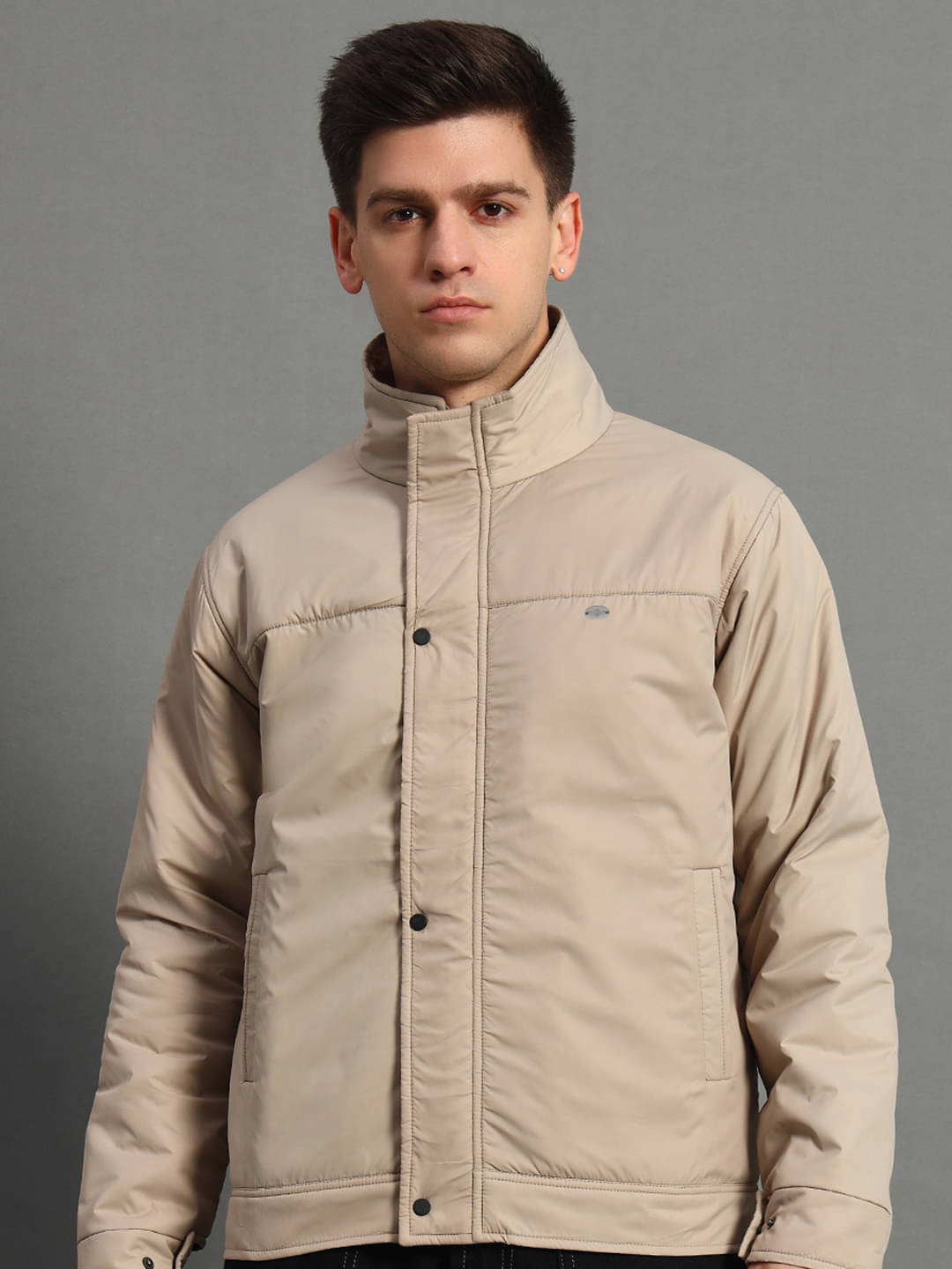 GET GOLF Polyester Men's Down Jacket - Beige ( Pack of 1 ) GET GOLF Polyester Men's Down Jacket - Beige ( Pack of 1 )