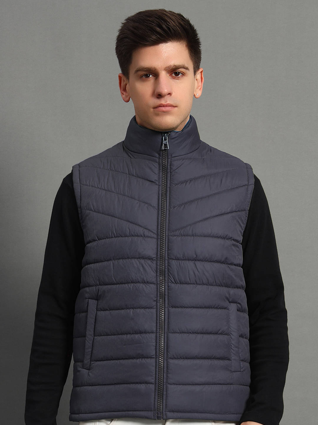 GET GOLF Polyester Men's Quilted & Bomber Jacket - Navy ( Pack of 1 ) GET GOLF Polyester Men's Quilted & Bomber Jacket - Navy ( Pack of 1 )