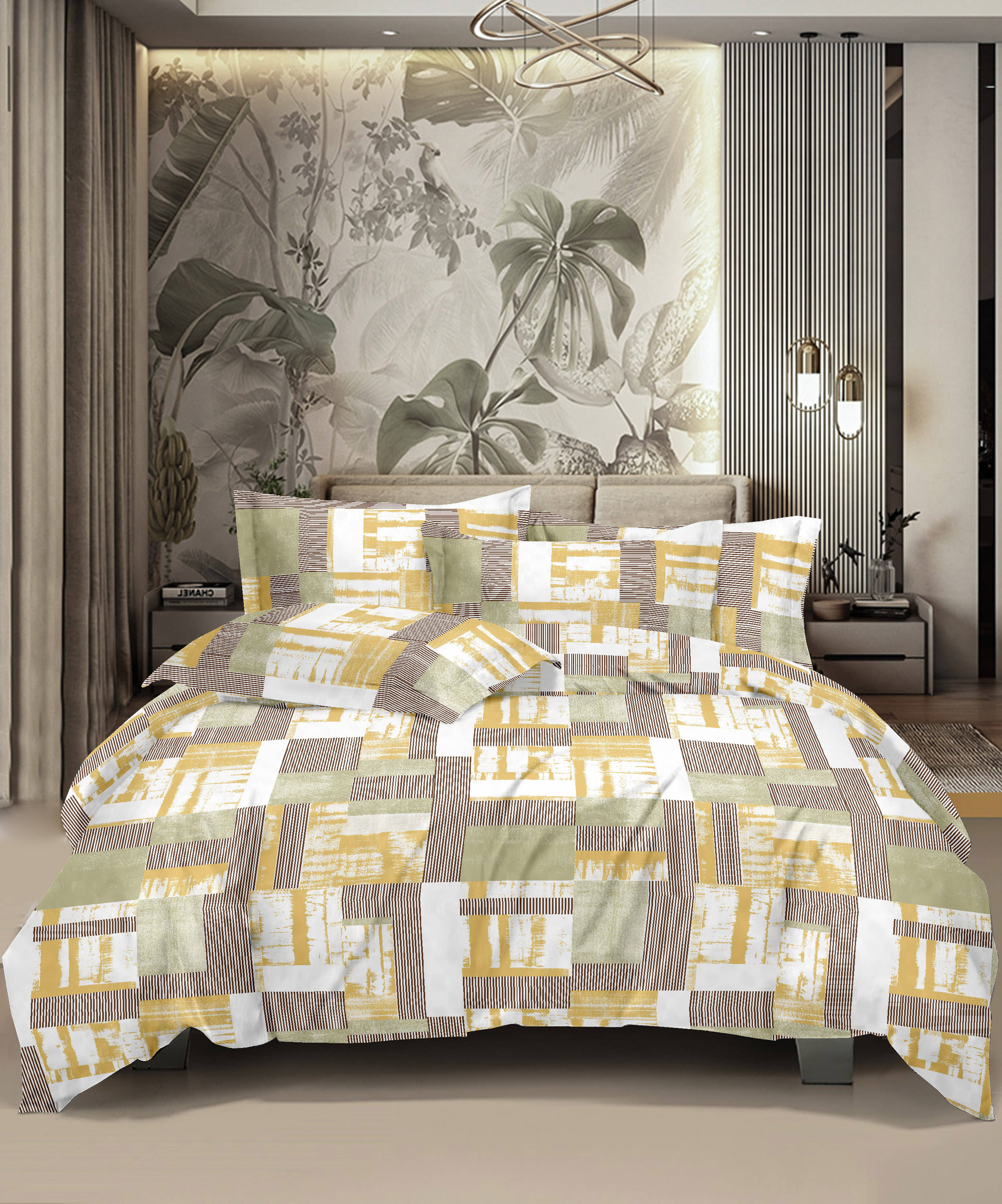 HONOR YOUR HOME Cotton 1 Double King Bedsheet with 2 Pillow Covers ( Green ) HONOR YOUR HOME Cotton 1 Double King Bedsheet with 2 Pillow Covers ( Green )