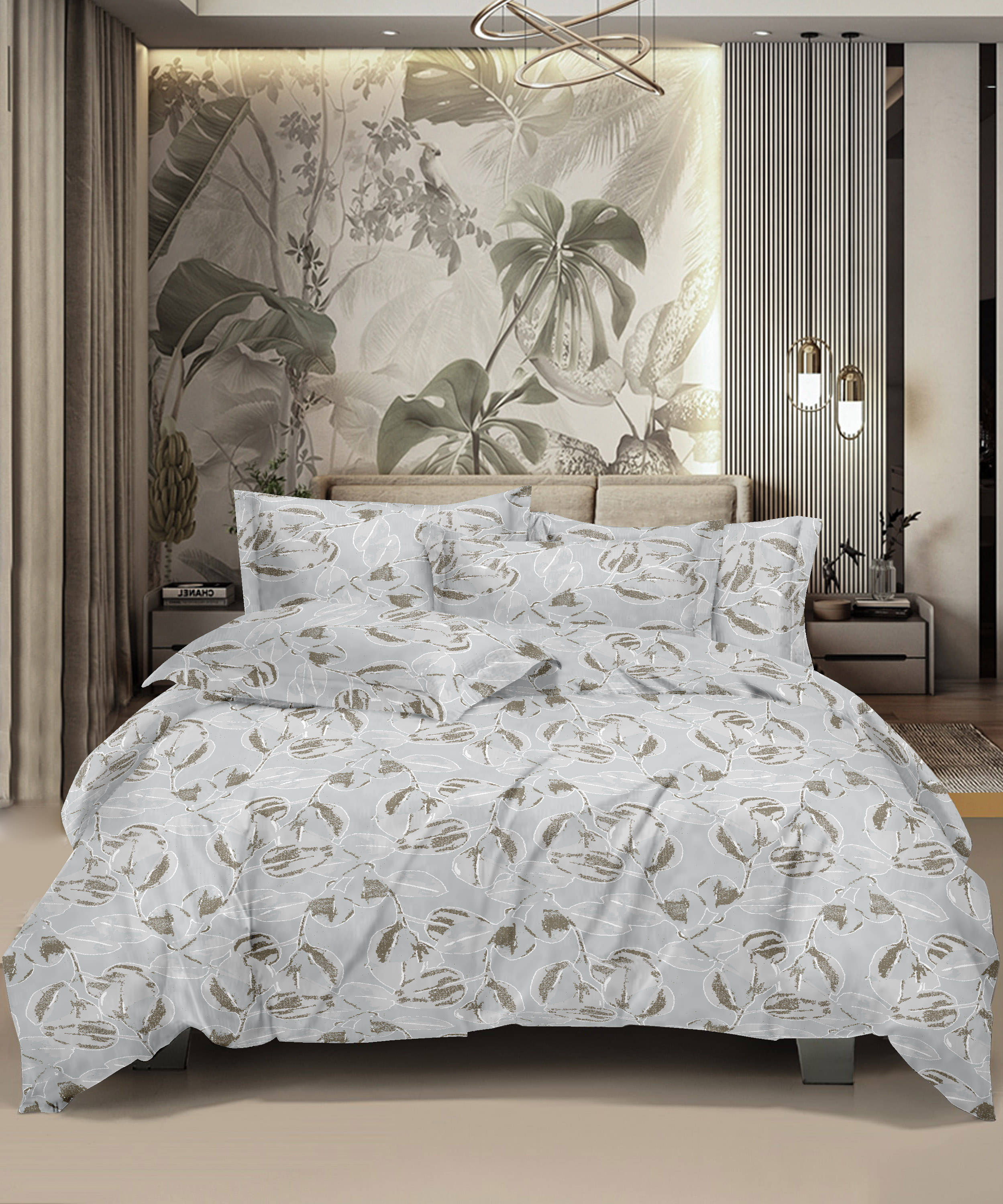     			HONOR YOUR HOME Cotton 1 Double Bedsheet with 2 Pillow Covers ( Blue )