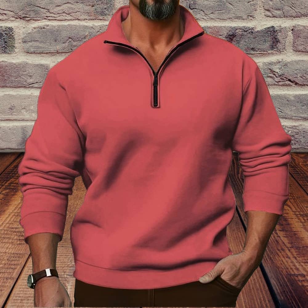 Kintu Parantu Fleece High Neck Men's Sweatshirt - Olive ( Pack of 1 )