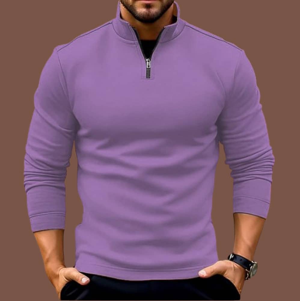 Kintu Parantu Fleece High Neck Men's Sweatshirt - Navy ( Pack of 1 )
