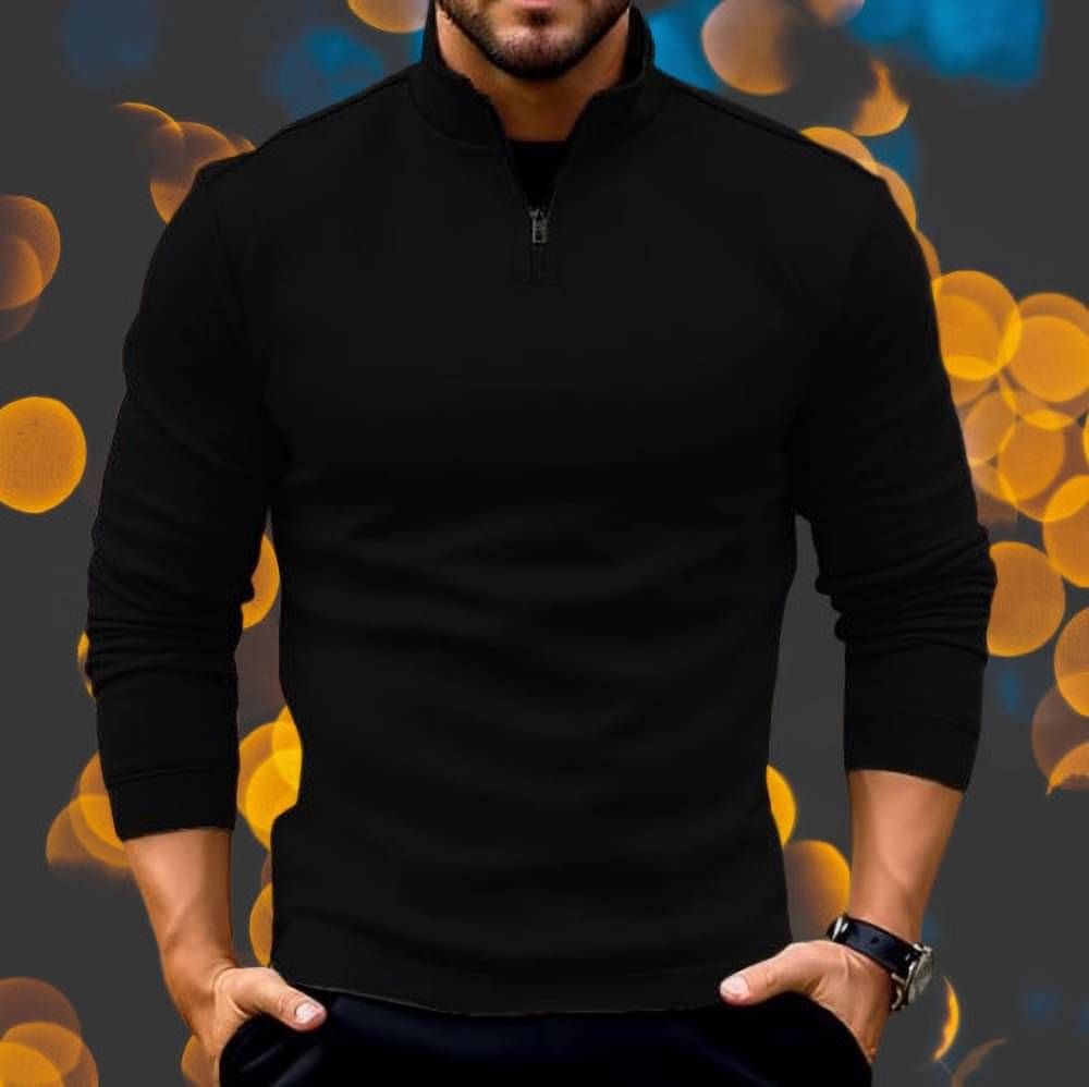 Kintu Parantu Fleece High Neck Men's Sweatshirt - Black ( Pack of 1 ) Kintu Parantu Fleece High Neck Men's Sweatshirt - Black ( Pack of 1 )