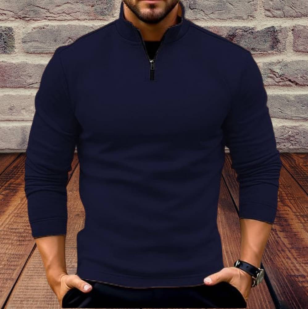 Kintu Parantu Fleece High Neck Men's Sweatshirt - Navy ( Pack of 1 ) Kintu Parantu Fleece High Neck Men's Sweatshirt - Navy ( Pack of 1 )