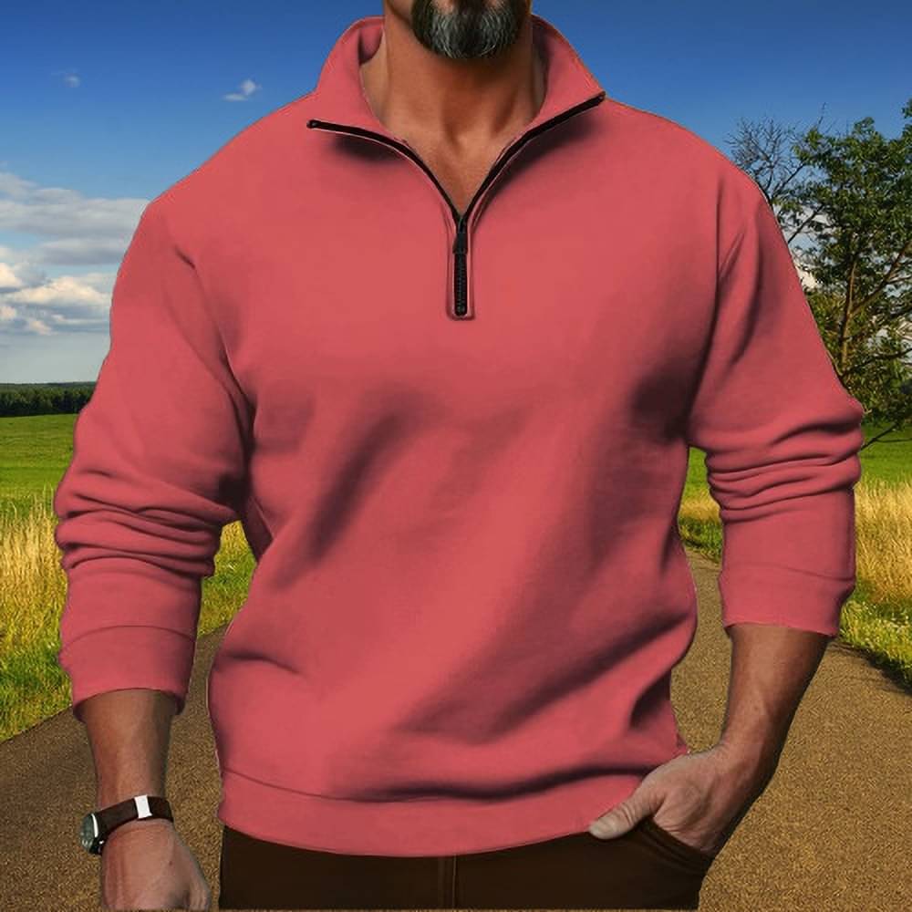 Kintu Parantu Fleece High Neck Men's Sweatshirt - Peach ( Pack of 1 )     			Kintu Parantu Fleece High Neck Men's Sweatshirt - Peach ( Pack of 1 )