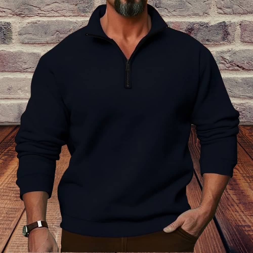 Kintu Parantu Fleece High Neck Men's Sweatshirt - Navy ( Pack of 1 )     			Kintu Parantu Fleece High Neck Men's Sweatshirt - Navy ( Pack of 1 )