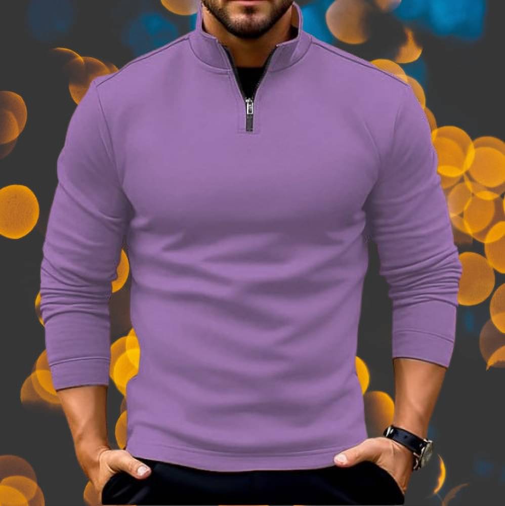 Kintu Parantu Fleece High Neck Men's Sweatshirt - Purple ( Pack of 1 )     			Kintu Parantu Fleece High Neck Men's Sweatshirt - Purple ( Pack of 1 )