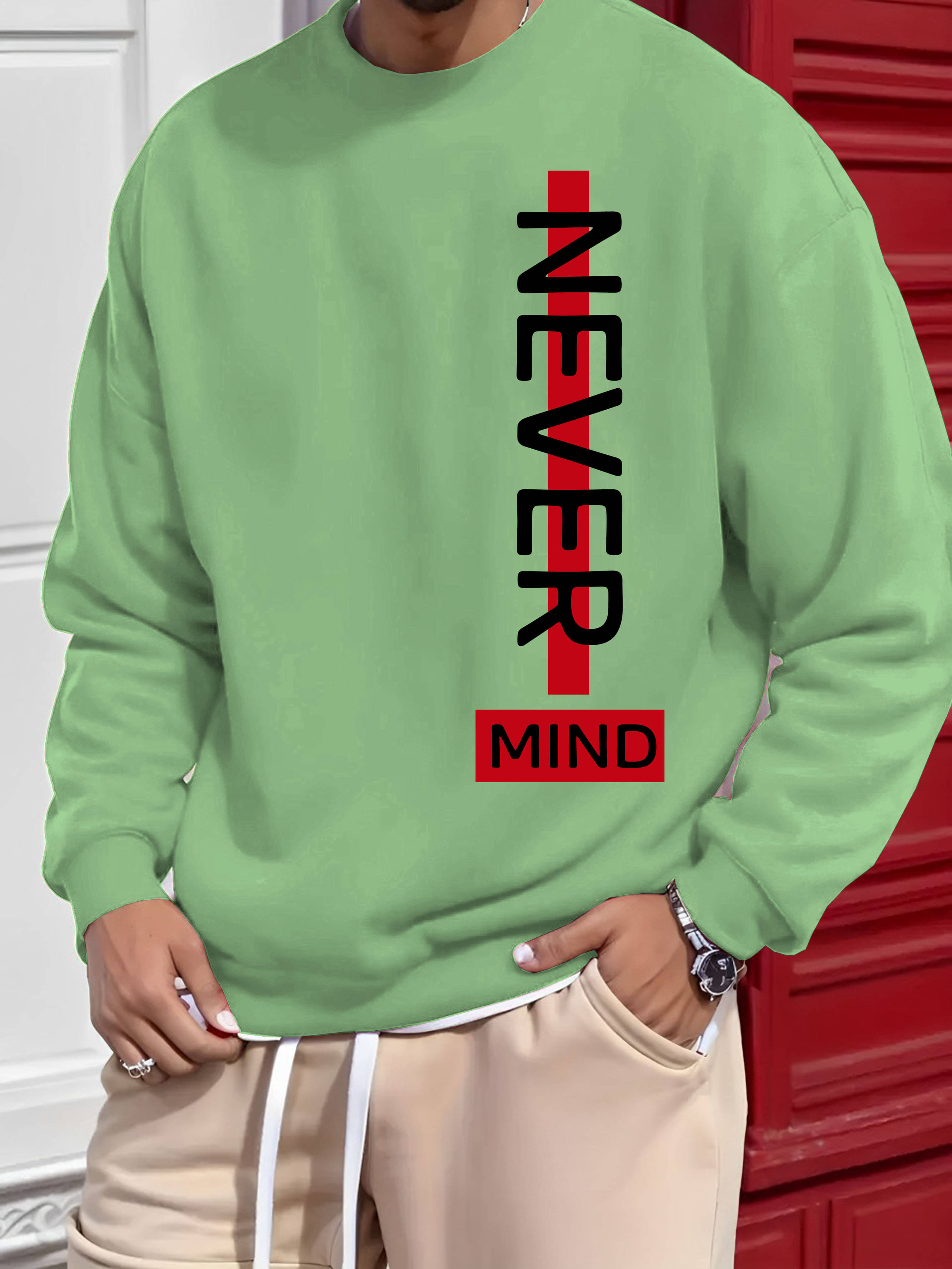     			Kintu Parantu Fleece Round Neck Men's Sweatshirt - Green ( Pack of 1 )