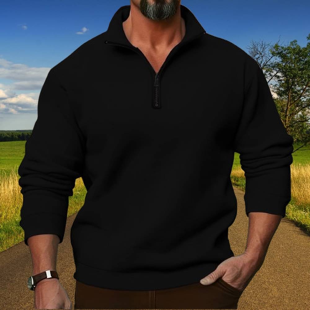     			Kintu Parantu Fleece V-Neck Men's Sweatshirt - Black ( Pack of 1 )