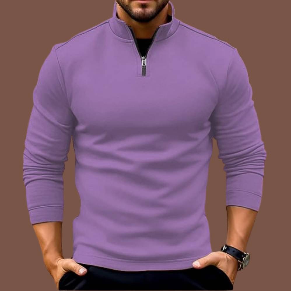     			Kintu Parantu Fleece V-Neck Men's Sweatshirt - Purple ( Pack of 1 )