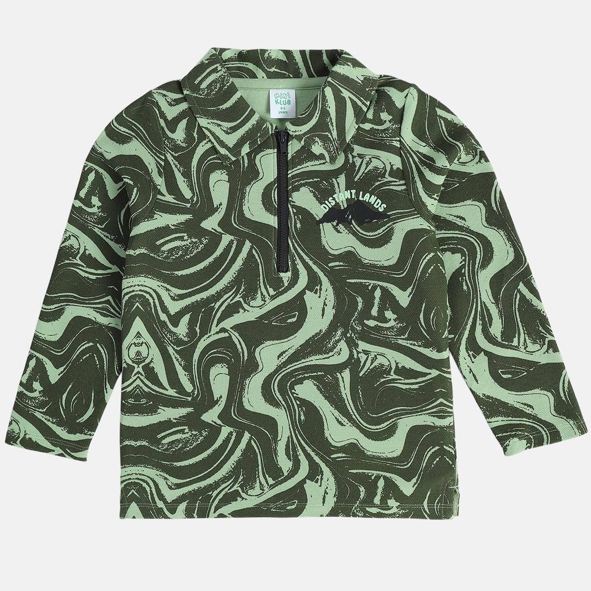     			MINI KLUB Pack of 1 Boys Cotton Polo T-Shirt ( Olive Green )