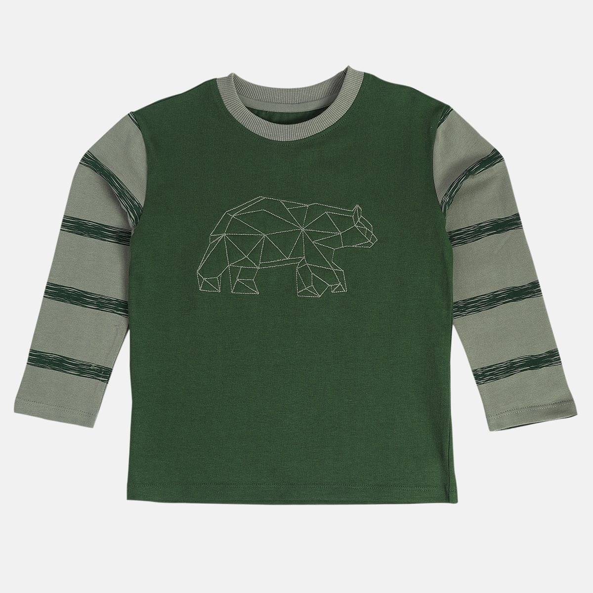     			MINI KLUB Pack of 2 Boys Cotton T-Shirt ( Olive Green )