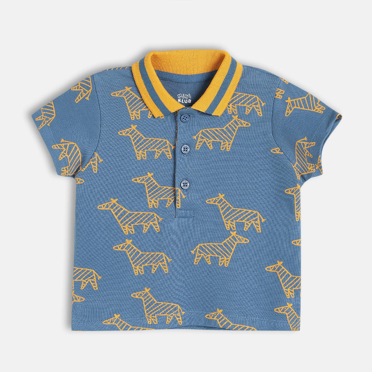     			MINI KLUB Pack of 1 Baby Boys Cotton Polo T-Shirt ( Blue )