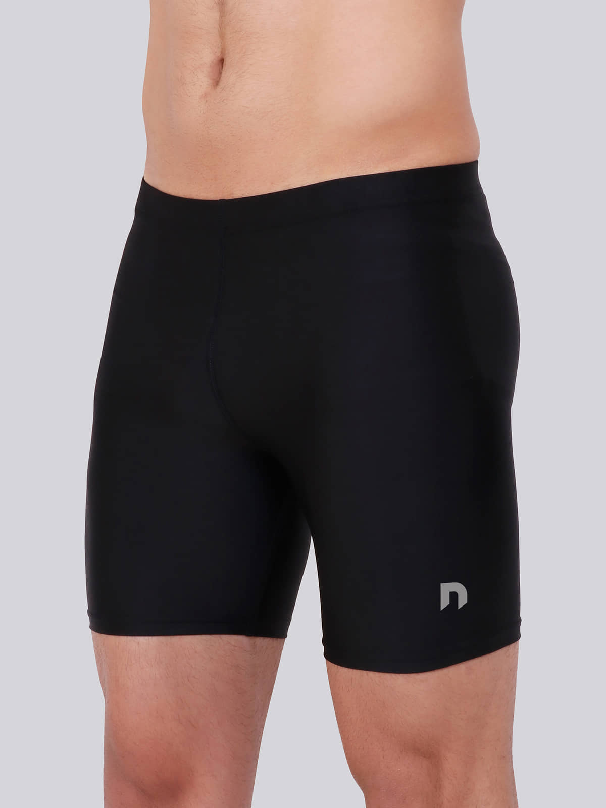 NEVER LOSE Black Nylon Men's Cycling Shorts ( Pack of 1 ) - Shorts | Buy online on ZillyBuy