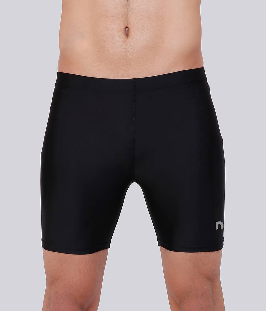NEVER LOSE Black Nylon Men's Cycling Shorts ( Pack of 1 )