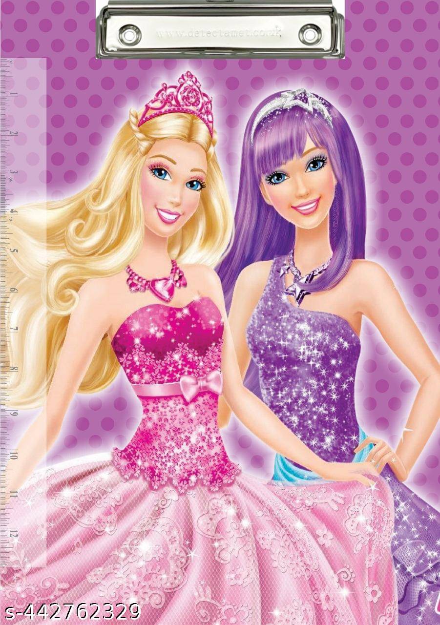     			Posshe Kids Barbie Clipboards, A4 Letter Size Clipboards, Suitable for Office Workers, Students, Teacher Pack of 1