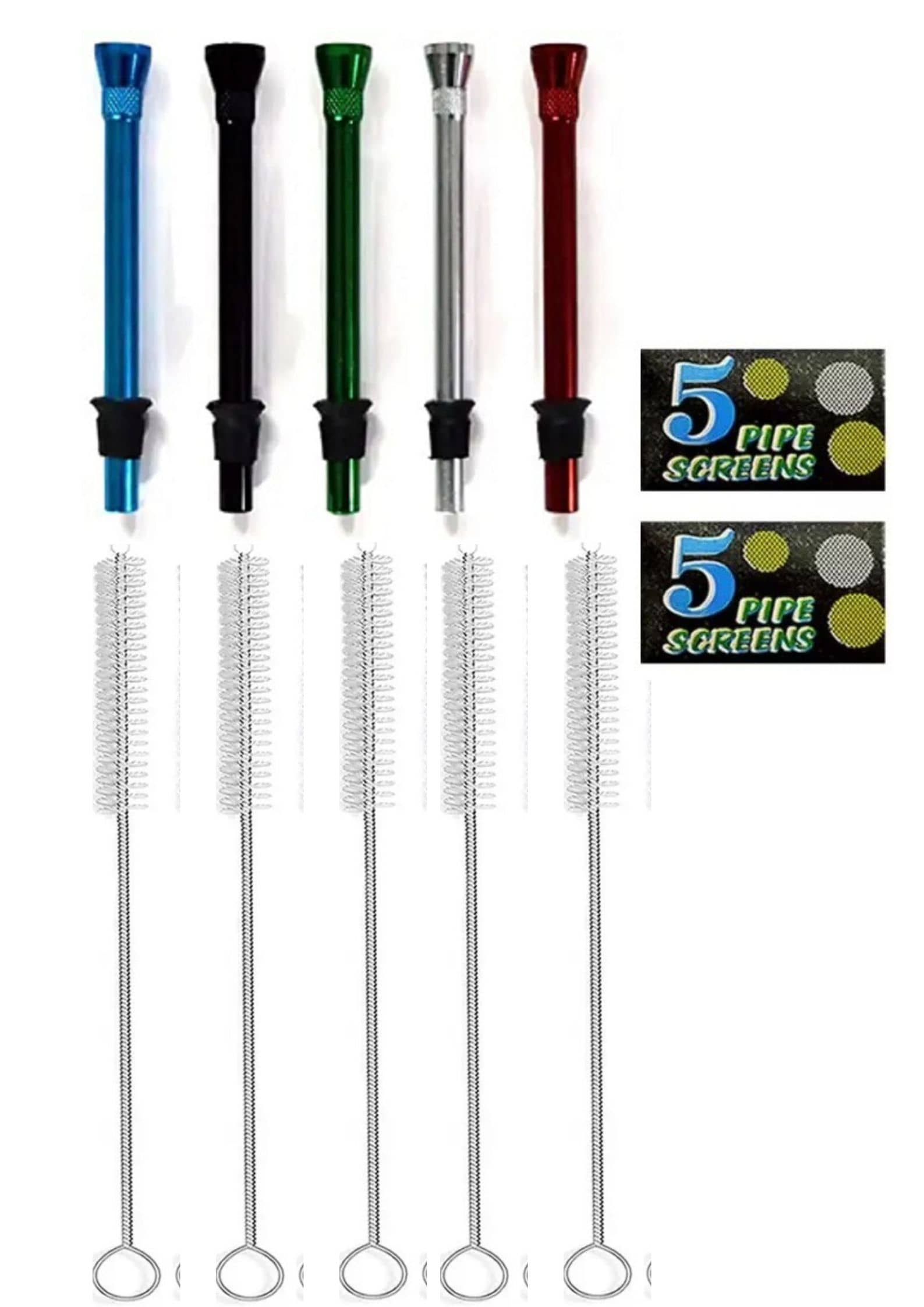 Puff Smart Shooter, Pipe Screens With Cleaner Brush Aluminium Inside Fitting Hookah Mouth Tip  (Multicolor, Pack of 12)