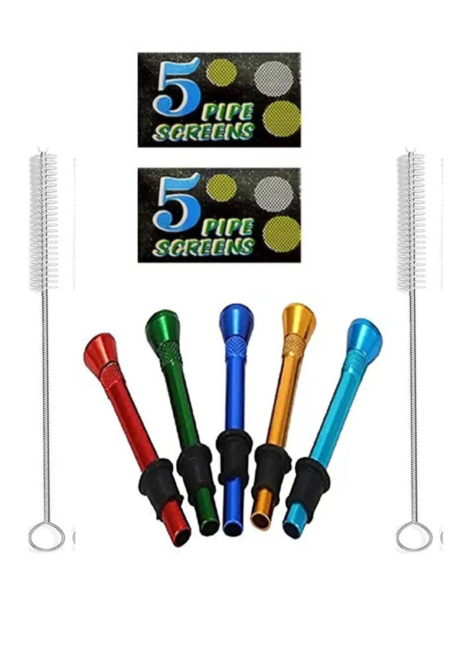 Puff Smart Shooter, Pipe Screens With Cleaner Brush Aluminium Inside Fitting Hookah Mouth Tip  (Multicolor, Pack of 9)
