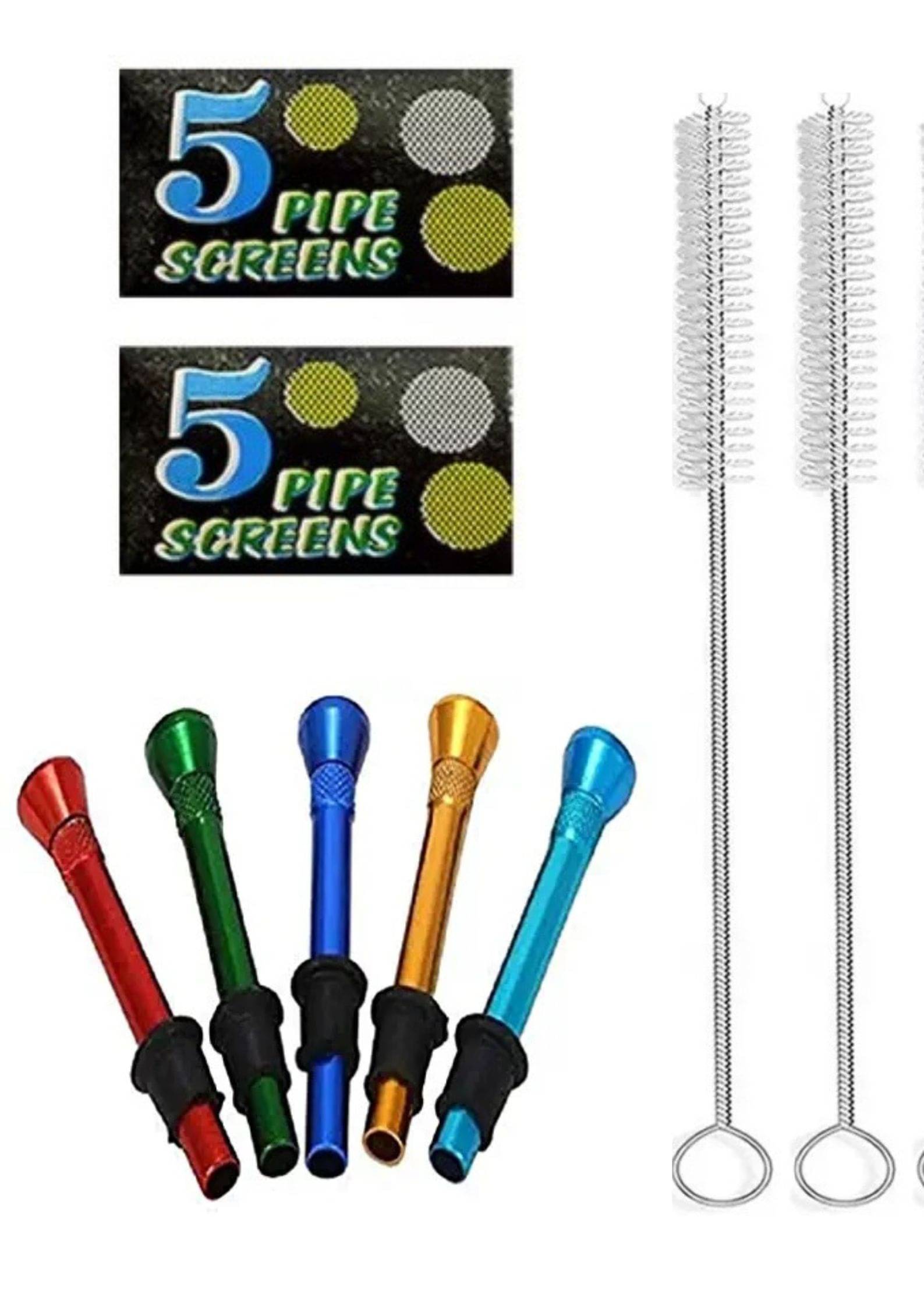 Puff Smart Shooter, Pipe Screens With Cleaner Brush Aluminium Inside Fitting Hookah Mouth Tip (Multicolor, Pack of 9) Puff Smart Shooter, Pipe Screens With Cleaner Brush Aluminium Inside Fitting Hookah Mouth Tip (Multicolor, Pack of 9)