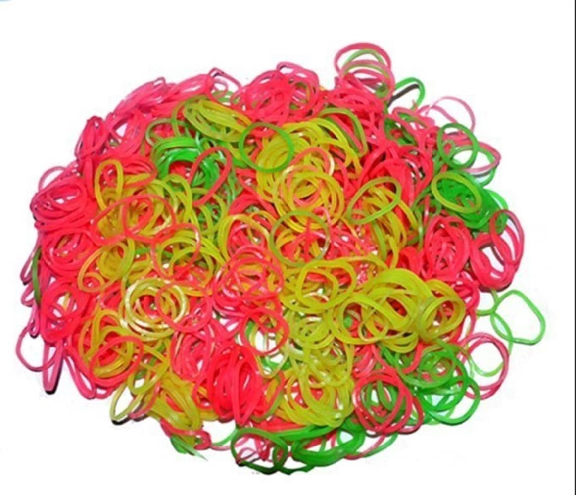 Rubber Bands - 1.5 inch Premium Rubber Bands -Offices/Home/Kitchen Uses (Fluorescent Colour, Fluorescent