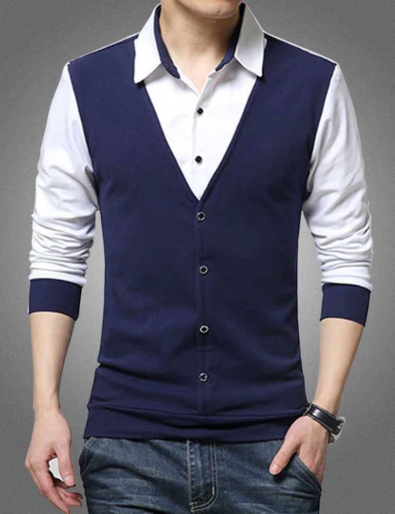     			Try This Pack of 1 Cotton Blend Regular Fit Men's T-Shirt ( Blue )