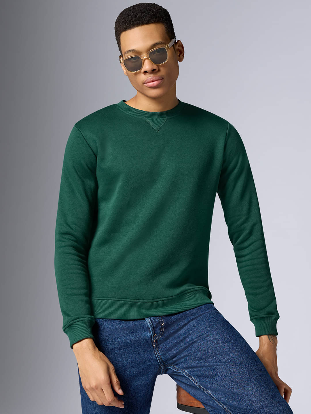 XYXX Cotton Blend Round Neck Men's Sweatshirt - Green ( Pack of 1 ) XYXX Cotton Blend Round Neck Men's Sweatshirt - Green ( Pack of 1 )