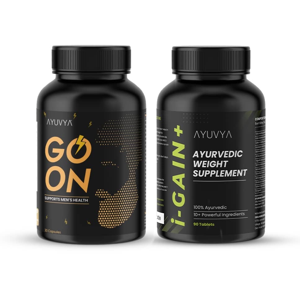 Ayuvya I-Gain+ & Go On Ultimate Weight Gain Combo Improve Appetite & Digestion(Pack of 2)