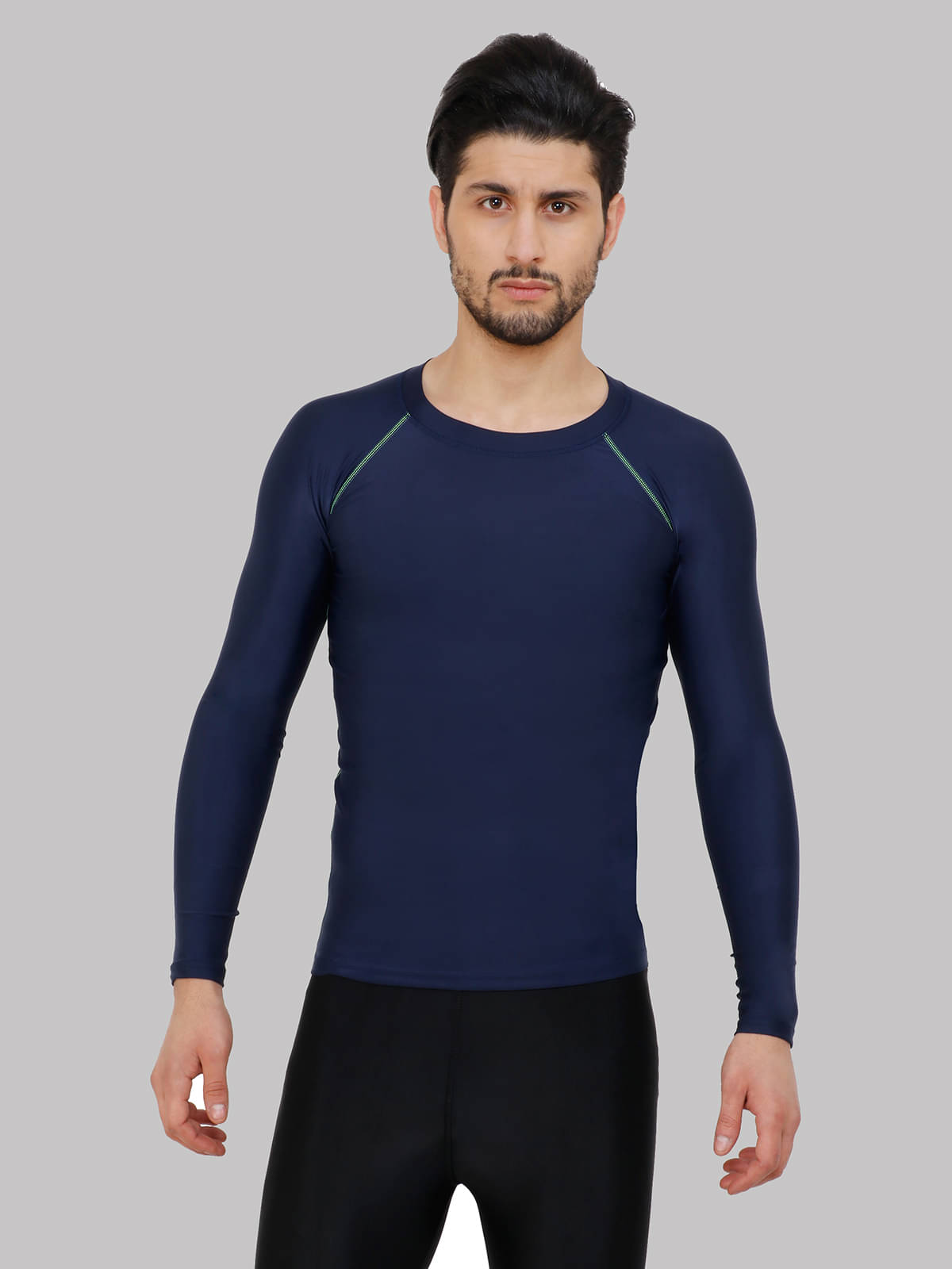     			neverlose Blue Polyester Slim Fit Men's Compression T-Shirt ( Pack of 1 )