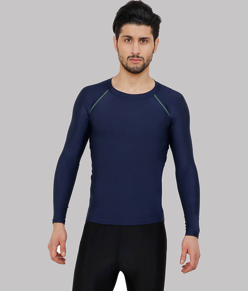 neverlose White Polyester Slim Fit Men's Compression T-Shirt ( Pack of 1 )