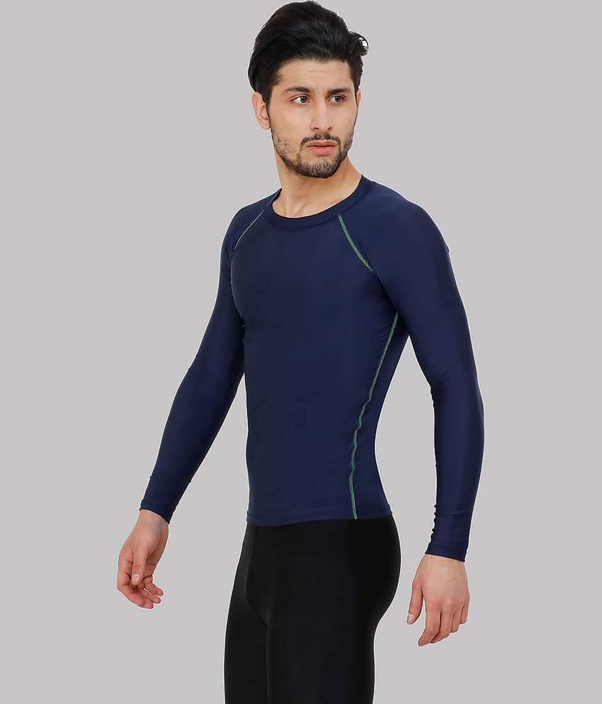 neverlose White Polyester Slim Fit Men's Compression T-Shirt ( Pack of 1 )