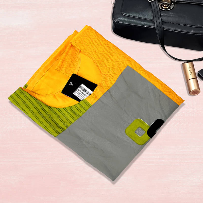 1 Stop Fashion Pack of 1 Crepe Printed A-line Women's Kurti - ( Yellow ) 1 Stop Fashion Pack of 1 Crepe Printed A-line Women's Kurti - ( Yellow )